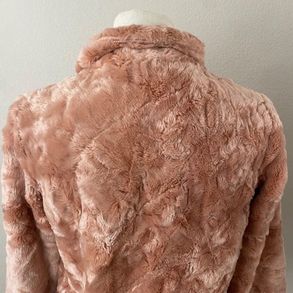 *rare* Betsey Johnson Vintage Faux Fur Jacket Pink Bows 90s 2000s - Picture 8 of 12